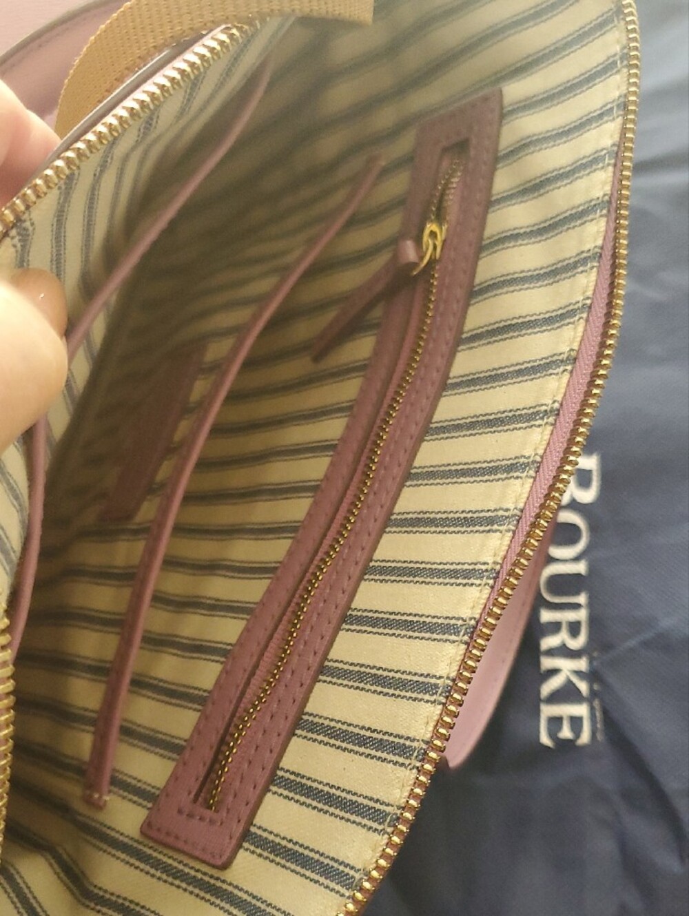 Dooney & Bourke Lilac Dome Satchel with Gold Hardware - Picture 8 of 11